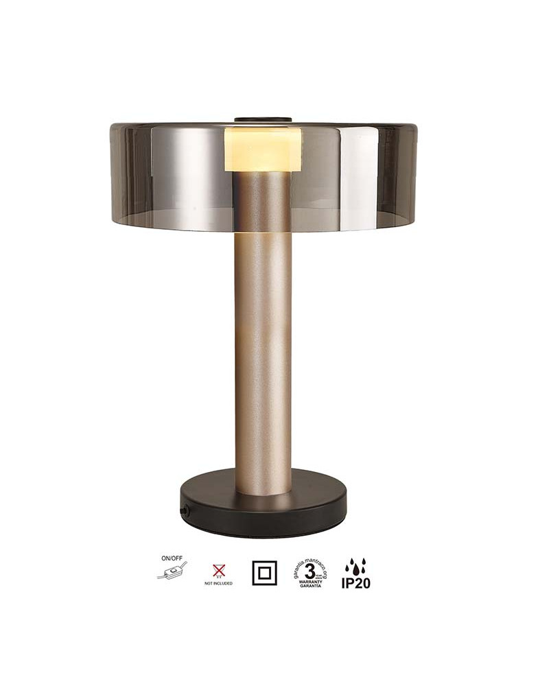 Table lamp Ø32cm 1xGU10 max. 12W contemporary style gold color