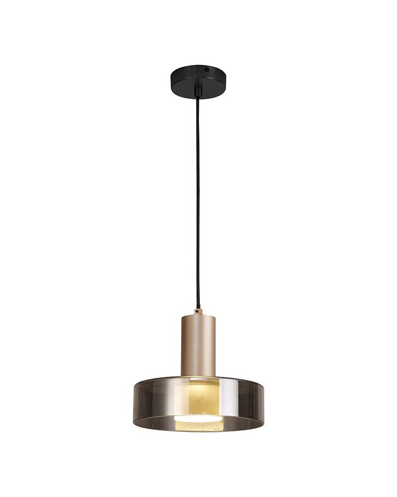 Lámpara de techo Ø22cm 1xGU10 máx. 12W estilo contemporáneo color dorado