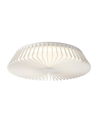 80W LED Ceiling Light, Cage Ø63cm, 2700K 4000K 5000K, Dimmable with Remote and Mobile App, White Finish
