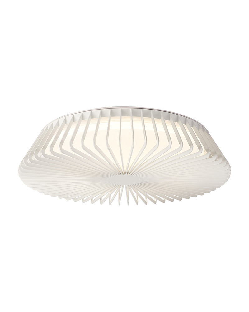 80W LED Ceiling Light, Cage Ø63cm, 2700K 4000K 5000K, Dimmable with Remote and Mobile App, White Finish