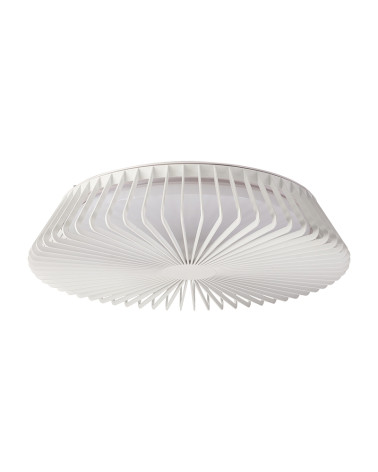 80W LED Ceiling Light, Cage Ø63cm, 2700K 4000K 5000K, Dimmable with Remote and Mobile App, White Finish