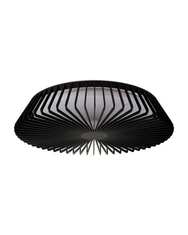 Plafón de techo LED 80W jaula Ø63cm 2700K 4000K 5000K Regulable con mando y app móvil acabado Negro