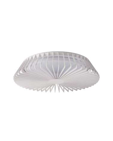 Plafón de techo LED 56W jaula Ø53cm 2700K 4000K 5000K Regulable con mando y app móvil acabado Blanco
