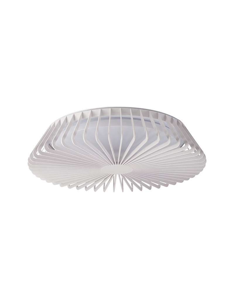 Plafón de techo LED 56W jaula Ø53cm 2700K 4000K 5000K Regulable con mando y app móvil acabado Blanco