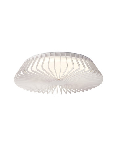 56W LED Ceiling Light, Cage Ø53cm, 2700K 4000K 5000K, Dimmable with Remote and Mobile App, White Finish