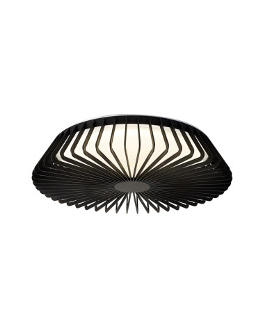 Plafón de techo LED 56W jaula Ø53cm 2700K 4000K 5000K Regulable con mando y app móvil acabado Negro
