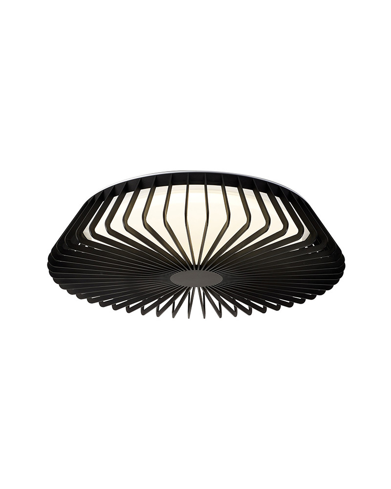Plafón de techo LED 56W jaula Ø53cm 2700K 4000K 5000K Regulable con mando y app móvil acabado Negro