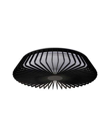 Plafón de techo LED 56W jaula Ø53cm 2700K 4000K 5000K Regulable con mando y app móvil acabado Negro