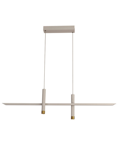 Lámpara con eje horizontal flotante LED 30W minimalismo 3000K 1400Lm acabado blanco y oro
