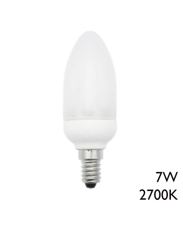 E14 7W LED Candle Bulb, Warm White 2700K, Energy Efficient