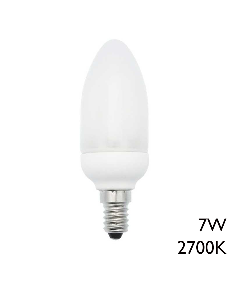 E14 7W LED Candle Bulb, Warm White 2700K, Energy Efficient