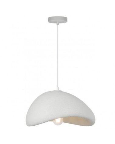 Lámpara de techo diseño orgánico E27 1x60W acabado blanco roto 40cm