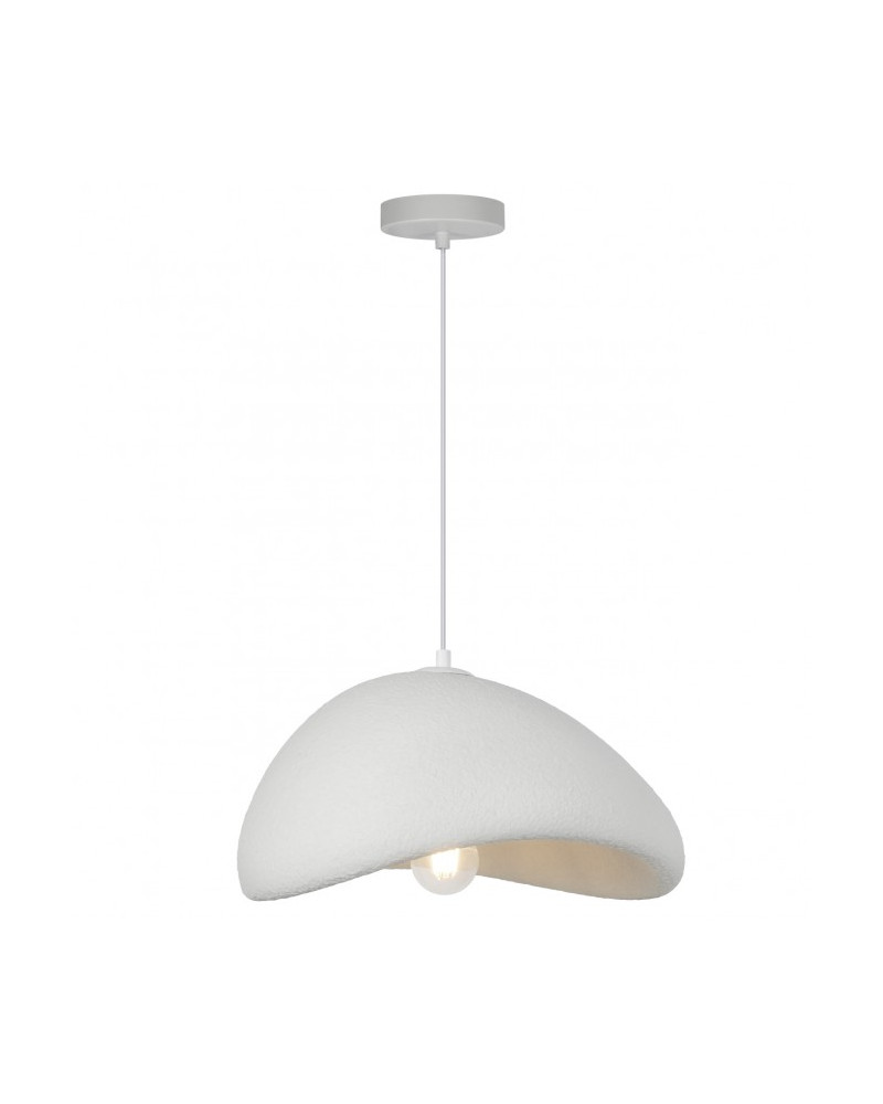 Lámpara de techo diseño orgánico E27 1x60W acabado blanco roto 40cm