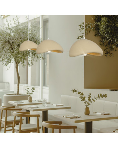 Organic design ceiling lamp E27 1x60W sand finish 40cm