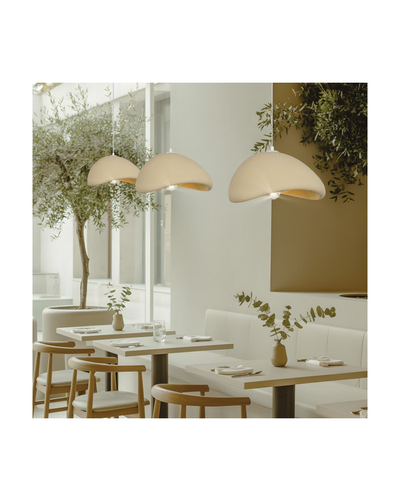 Organic design ceiling lamp E27 1x60W sand finish 40cm