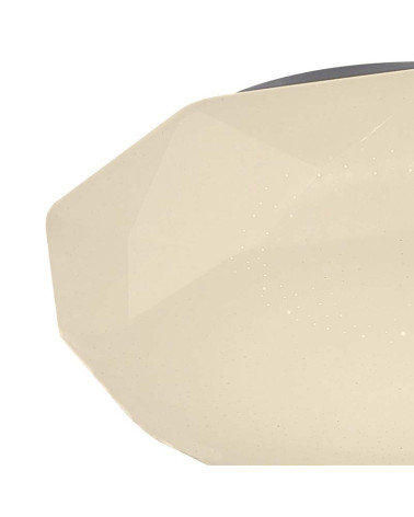 Plafón de techo Ø51cm LED efecto diamante 54W 3000K-5000K líneas modernas en acabado blanco