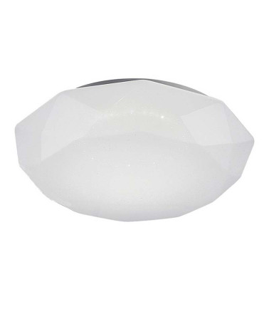 Ceiling light Ø51cm LED diamond effect 54W 3000K-5000K modern lines in white finish