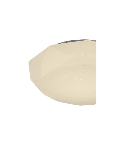 Plafón de techo Ø41cm LED efecto diamante 36W 3000K-5000K líneas modernas en acabado blanco