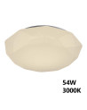 Plafón de techo Ø51cm LED efecto diamante 54W 3000K-5000K líneas modernas en acabado blanco