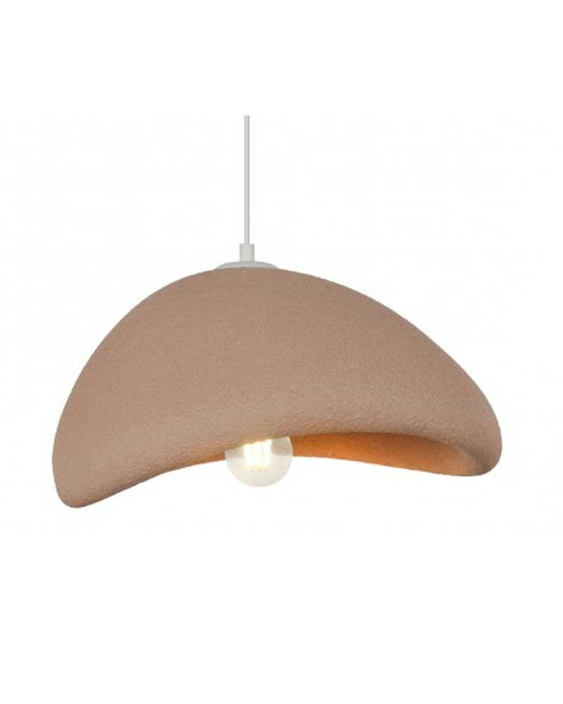 Lámpara de techo diseño orgánico E27 1x60W acabado terracota 40cm