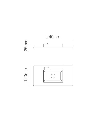 Aplique pared de exterior plano LED 20W corten  900 Lm CCT
