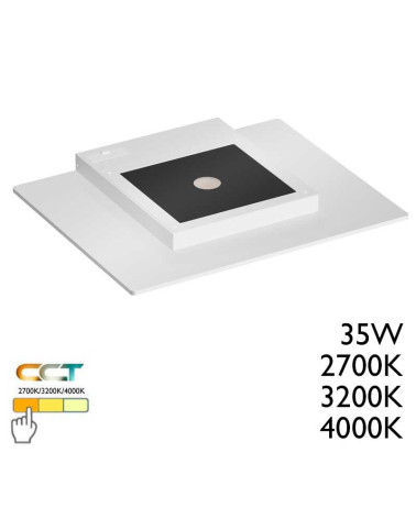 Flat LED outdoor wall light 35W white black 1400 Lm CCT