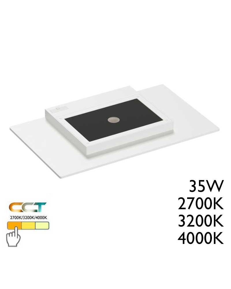 Aplique pared de exterior plano LED 35W XL blanco negro  1400 Lm CCT