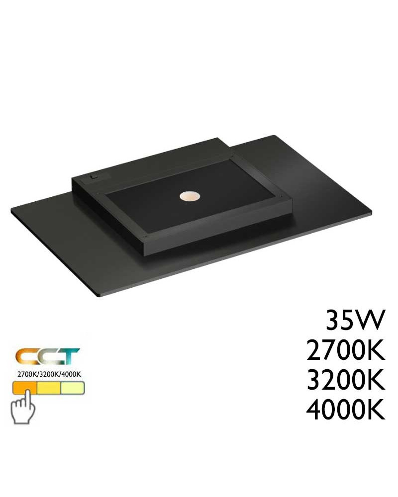 Aplique pared de exterior plano LED 35W XL blanco negro  1400 Lm CCT