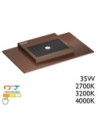 Aplique pared de exterior plano LED 35W XL corten 1400 Lm CCT