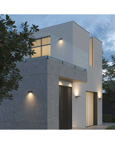 Aplique pared de exterior plano LED 35W XL corten 1400 Lm CCT