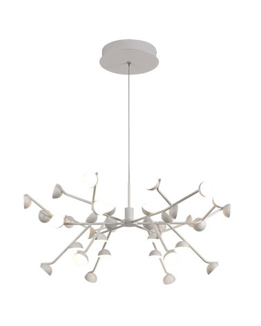 Lámpara de techo Ø74cm LED 100W diseño ramificado 3000K 7250Lm acabado blanco mate