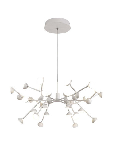 Lámpara de techo Ø66cm LED 72W diseño ramificado 3000K 4450Lm acabado blanco mate
