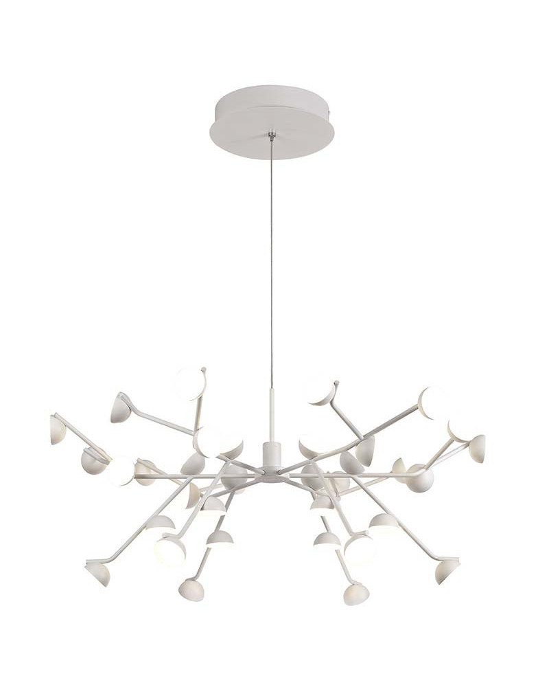 Lámpara de techo Ø66cm LED 72W diseño ramificado 3000K 4450Lm acabado blanco mate