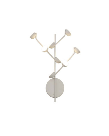 Aplique de pared LED 24W diseño ramificado 3000K 1600Lm acabado blanco mate