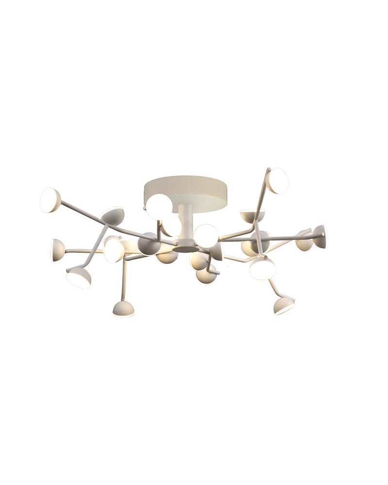 Ceiling light Ø66cm LED 72W organic design 3000K 4600Lm matte white finish