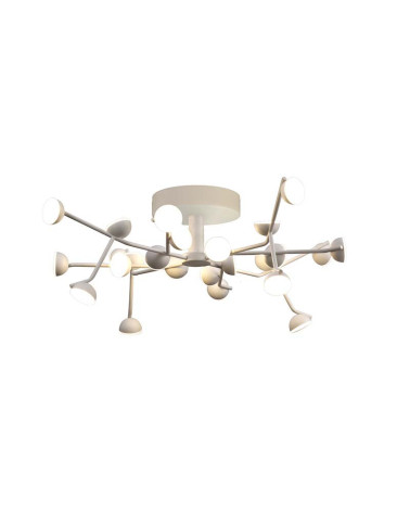 Plafón de techo Ø66cm LED 72W diseñ orgánico 3000K 4600Lm acabado blanco mate