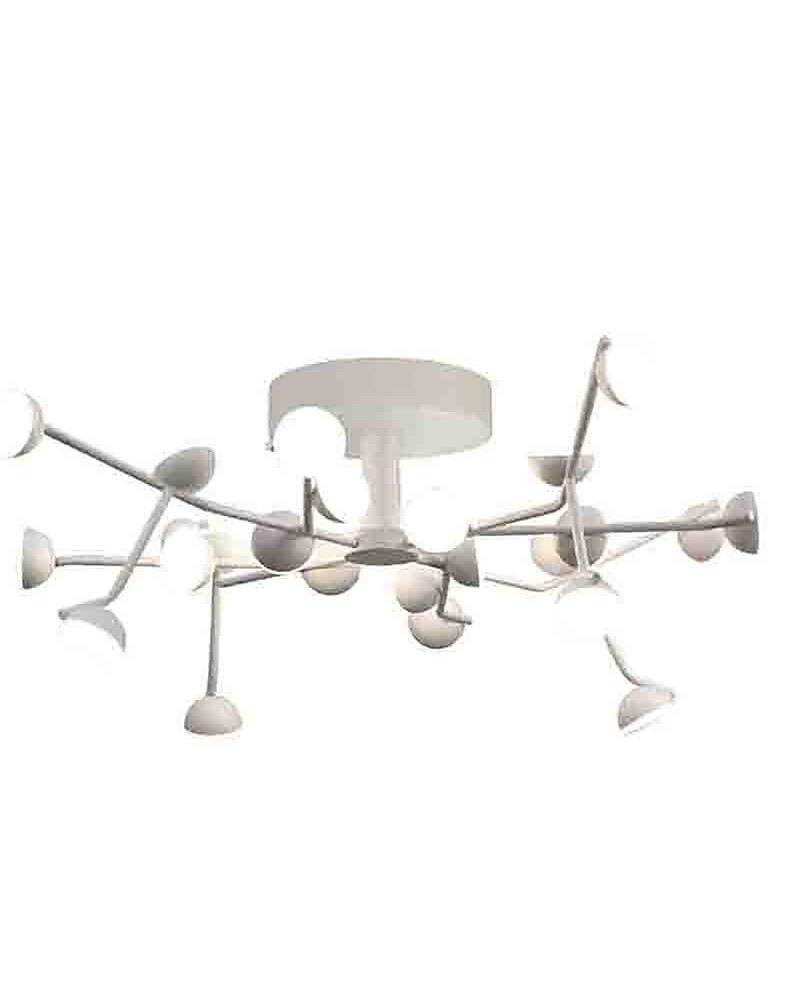 Ceiling light Ø66cm LED 72W DIMMABLE organic design 3000K 4600Lm matte white finish