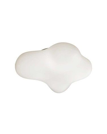 Plafón de techo 4xE27 máx. 20W efecto nube 50x48cm lineas suaves y silueta fluida en acabado blanco