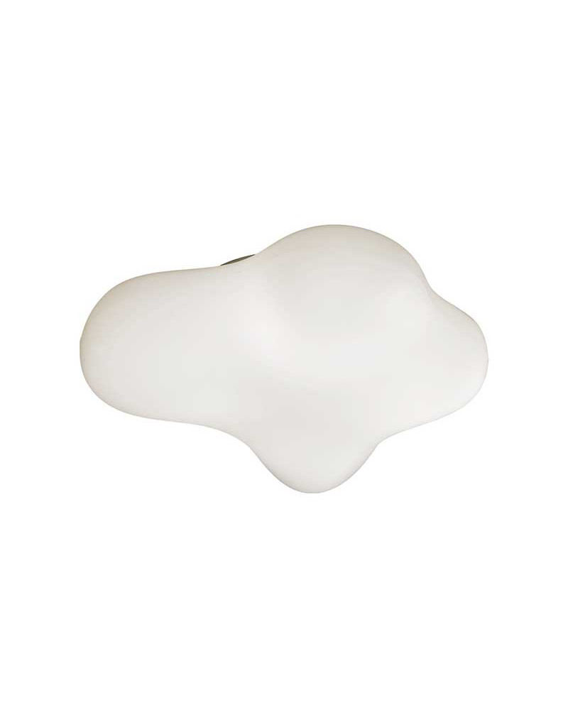 Plafón de techo 4xE27 máx. 20W efecto nube 50x48cm lineas suaves y silueta fluida en acabado blanco