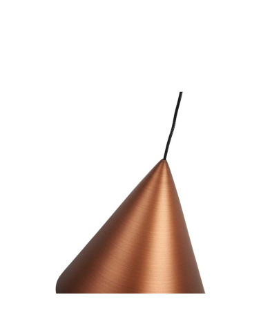 10W 3000K LED ceiling light, copper finish, with conical shade and TRIAC dimming