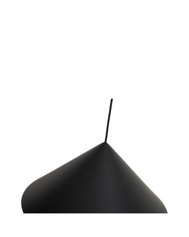 Lámpara colgante LED 10W 3000K regulable acabado negro con tulipa cónica 24cm