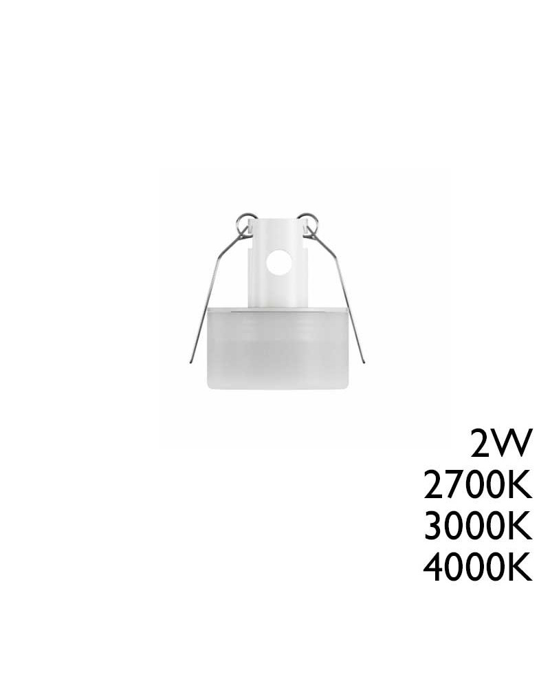 Mini downlight 2W de 20mm 2700K 3000K 4000K  blanco 80Lm