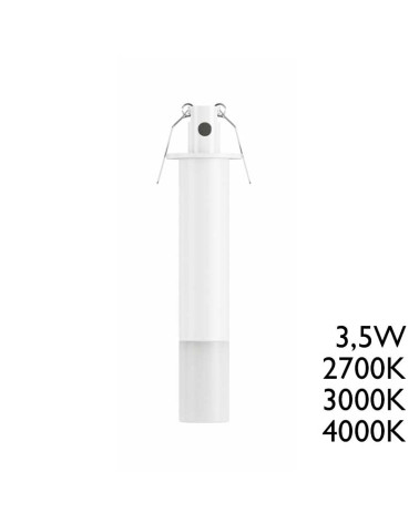 Mini downlight tubo 8cm 3,5W Ø 22mm ancho 2700K 3000K 4000K blanco 125Lm
