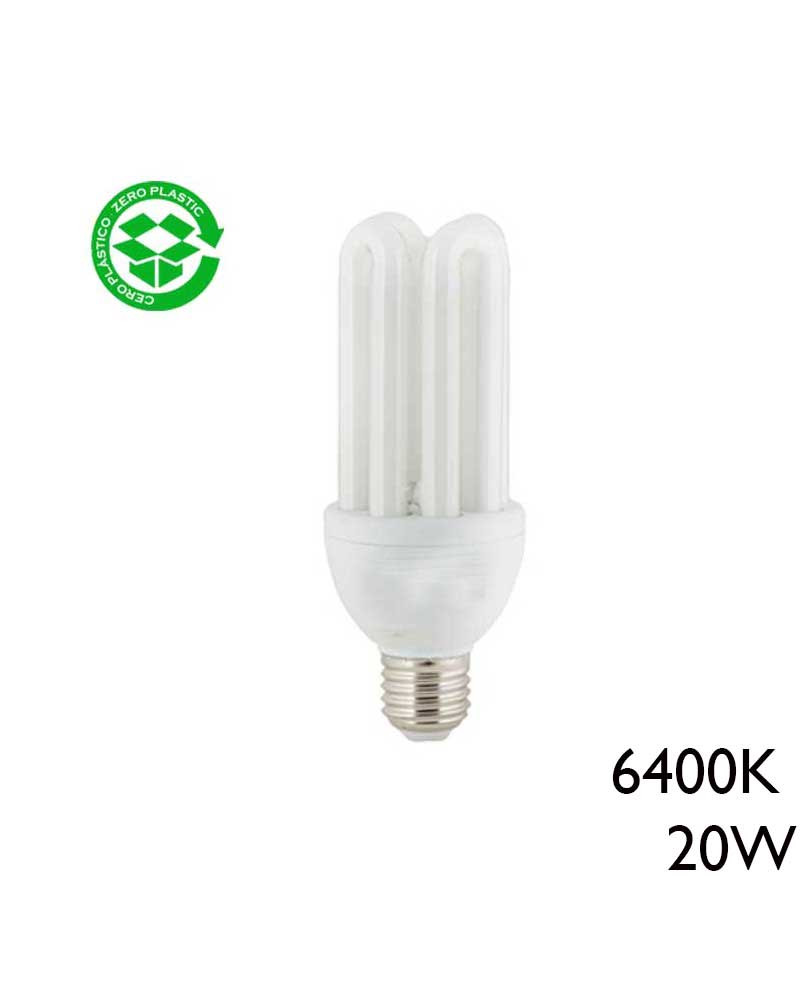 3U 20W E27 6400K low energy bulb