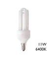Bombilla bajo consumo 11W 3U5 E14 6400K