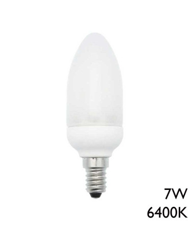 7W E14 6400K energy saving candle bulb