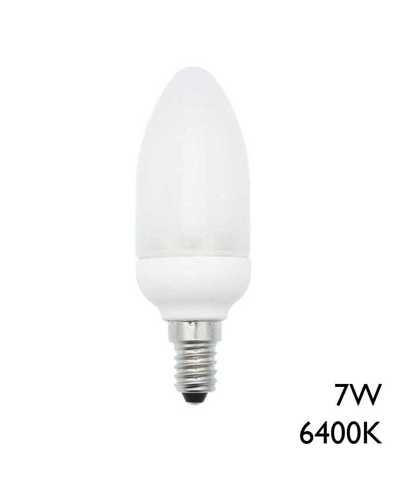 7W E14 6400K energy saving candle bulb
