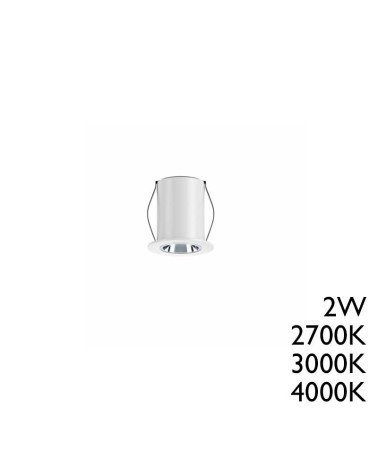 Mini downlight  2W Ø 22mm ancho 2700K 3000K 4000K blanco 90Lm