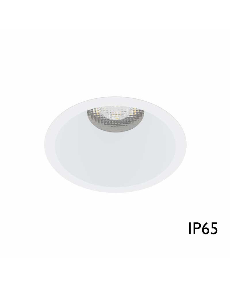 Downlight cúpula fija IP65 8,2cm GU10 G5.3 blanco mate y negro mate agujero 7,3cm
