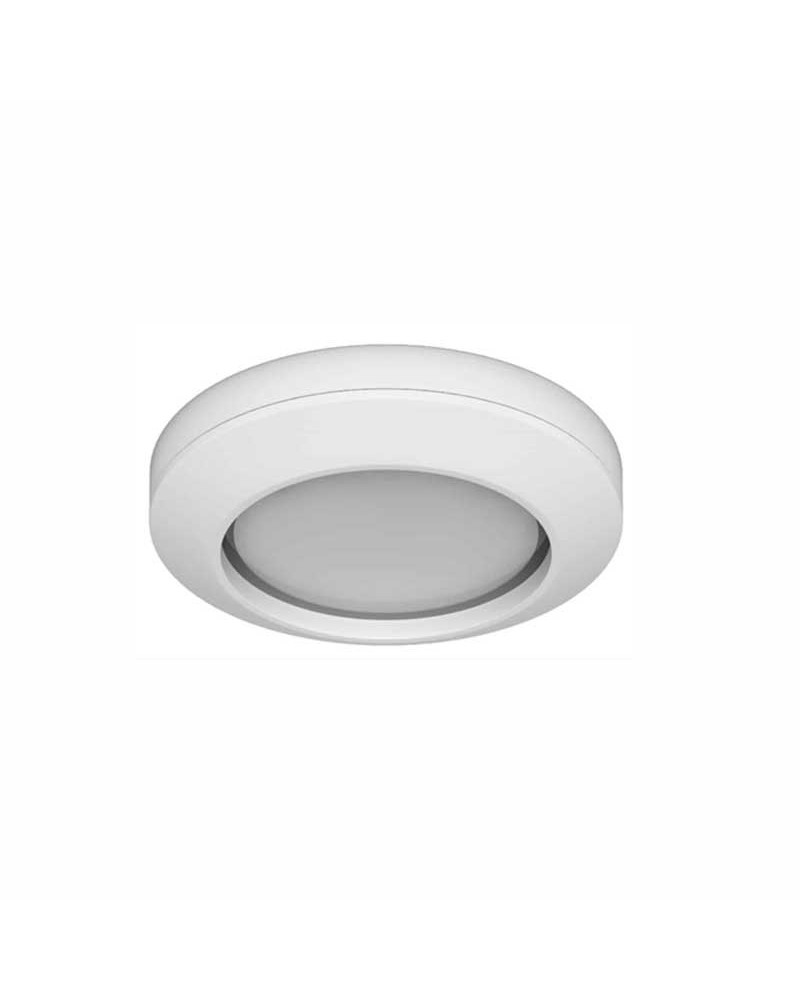Downlight IP44 marco ancho 7,8cm G5.3 aluminio cepillado o blanco mate agujero 6,2cm